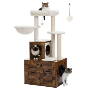 Arbre à chat design en bois moderne