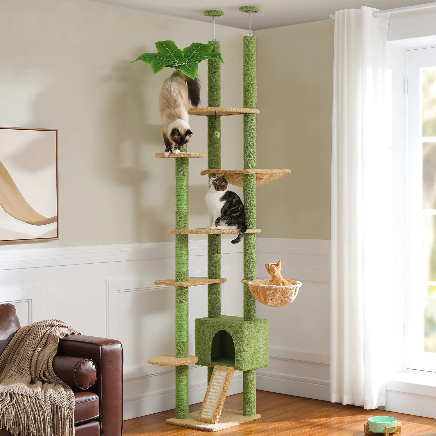 Arbre à chat XXL jungle réglable 230-252cm