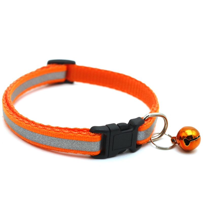 Collier pour chat réfléchissant simple avec grelot