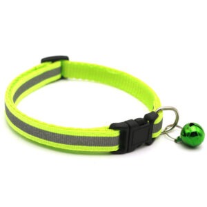 Collier pour chat réfléchissant simple avec grelot