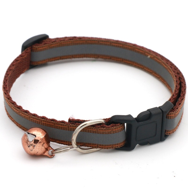 Collier pour chat réfléchissant simple avec grelot