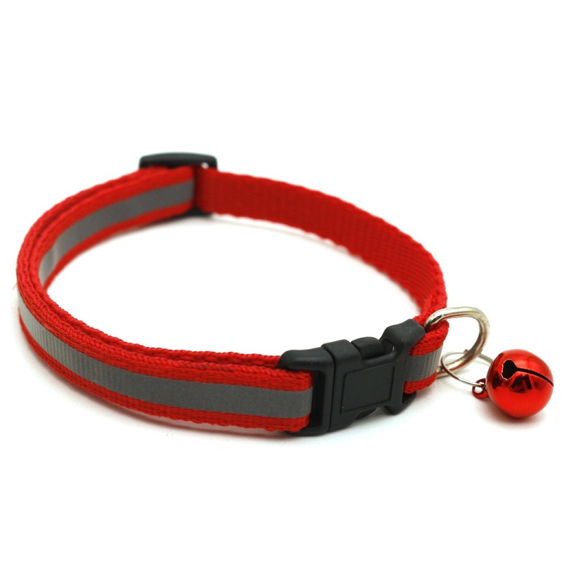 Collier pour chat réfléchissant simple avec grelot