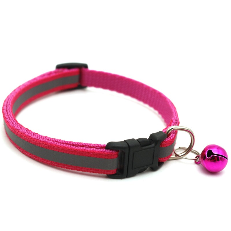 Collier pour chat réfléchissant simple avec grelot