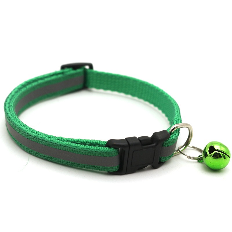 Collier pour chat réfléchissant simple avec grelot