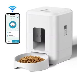 Distributeur de croquettes automatique pour chat 2L en WiFi ou boutons – Image 1