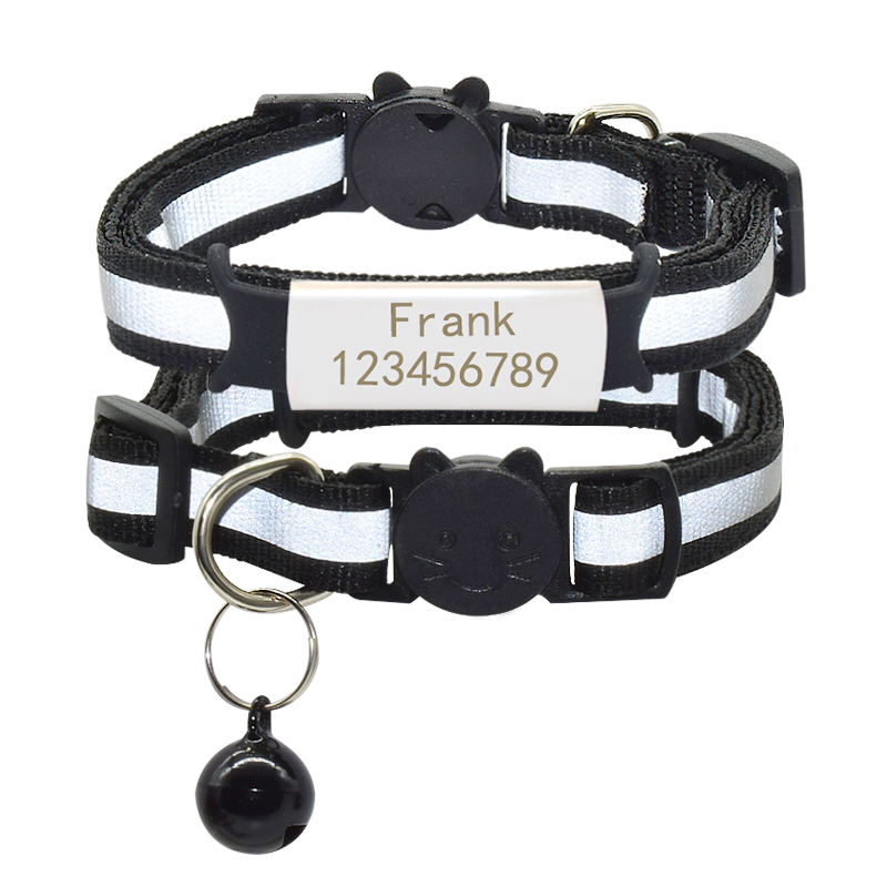 image principale_03 Collier chat personnalisé anti-étranglement et réfléchisssant