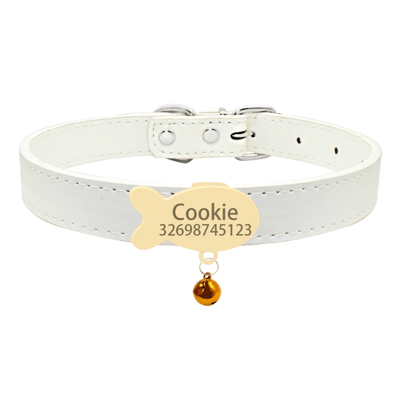 Collier chat personnalisé médaille dorée poisson Collier chat personnalisé médaille dorée poisson