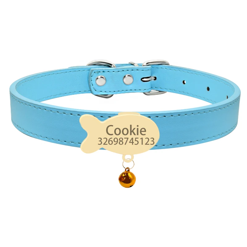 Collier chat personnalisé médaille dorée poisson Collier chat personnalisé médaille dorée poisson