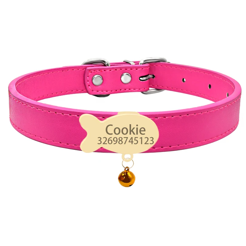 Collier chat personnalisé médaille dorée poisson Collier chat personnalisé médaille dorée poisson