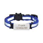 Collier chat personnalisé anti-étranglement et réfléchissant