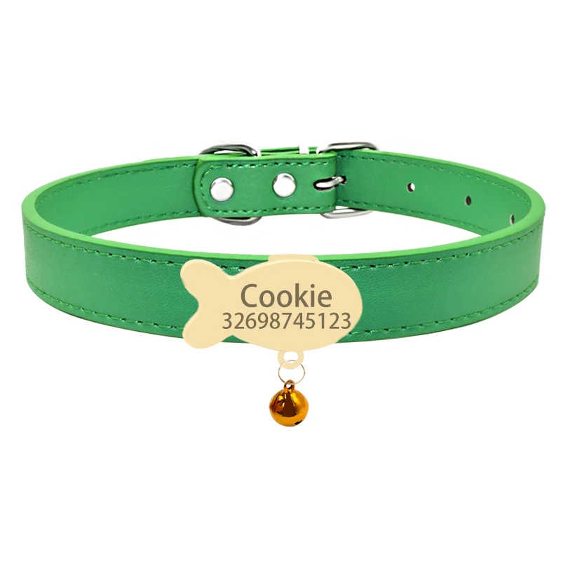 Collier chat personnalisé médaille dorée poisson Collier chat personnalisé médaille dorée poisson