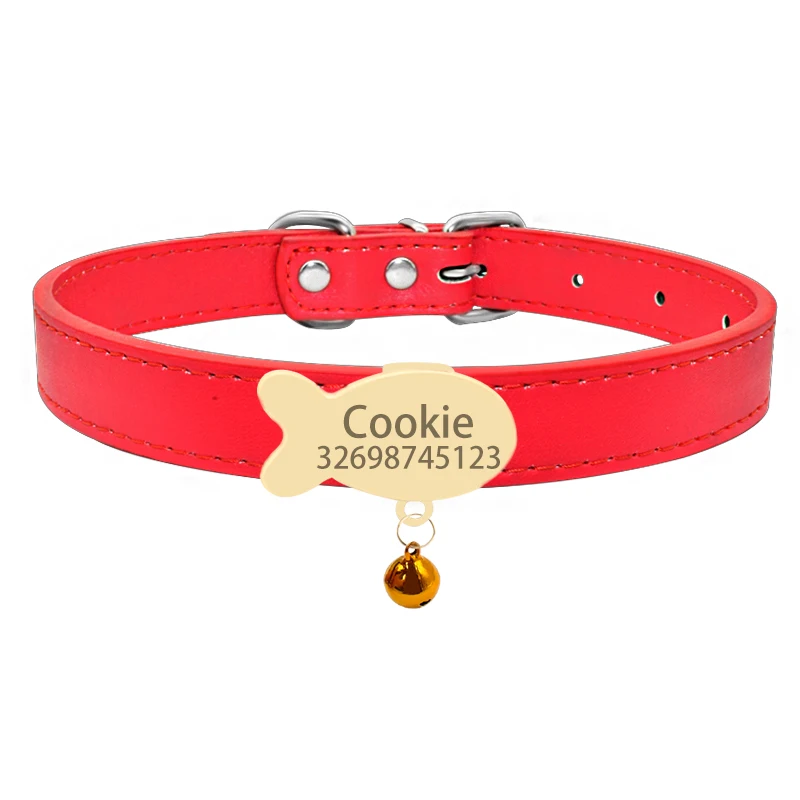 Collier chat personnalisé médaille dorée poisson Collier chat personnalisé médaille dorée poisson