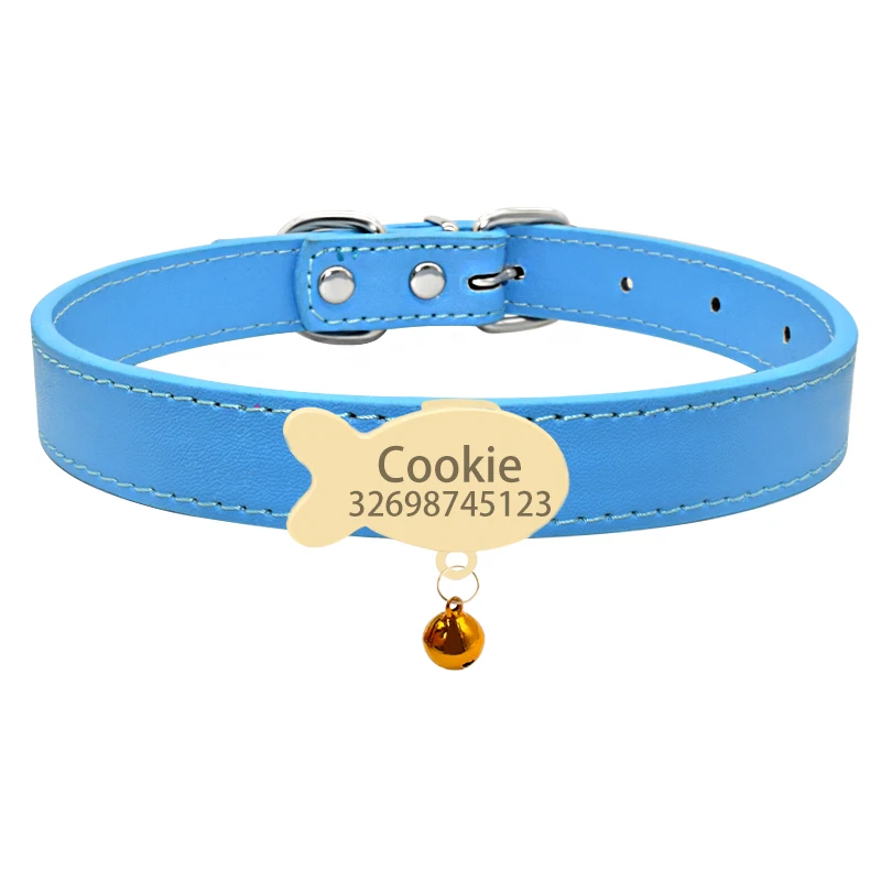 Collier chat personnalisé médaille dorée poisson Collier chat personnalisé médaille dorée poisson