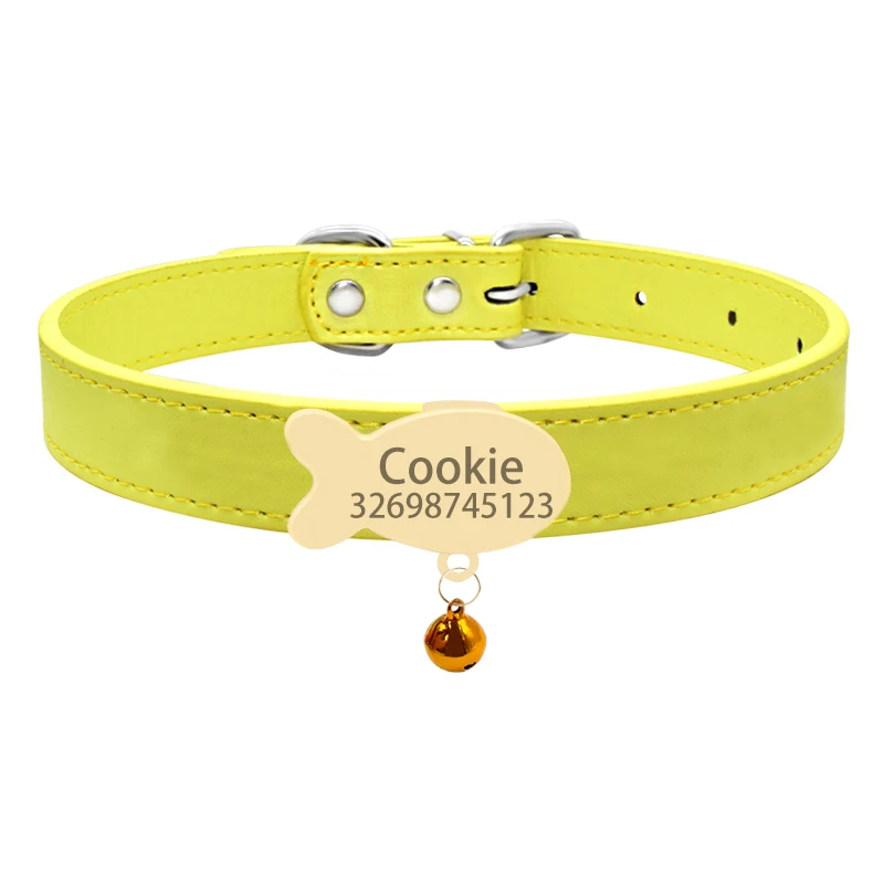 Collier chat personnalisé médaille dorée poisson Collier chat personnalisé médaille dorée poisson